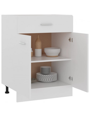 Armadio Inferiore con Cassetto Bianco 60x46x81,5 cm Multistrato