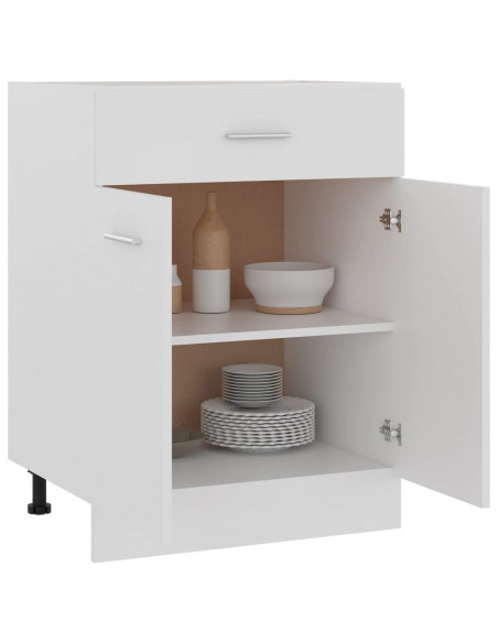 Armadio Inferiore con Cassetto Bianco 60x46x81,5 cm Multistrato