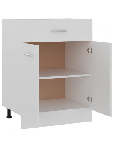 Armadio Inferiore con Cassetto Bianco 60x46x81,5 cm Multistrato