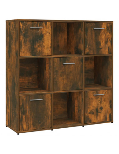 Libreria Rovere Fumo 90x30x90 cm in Legno Multistrato