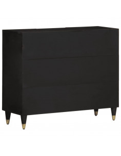 Credenza 90x33x75 cm in Legno Massello di Mango 2