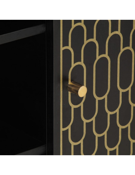 Credenza 90x33x75 cm in Legno Massello di Mango