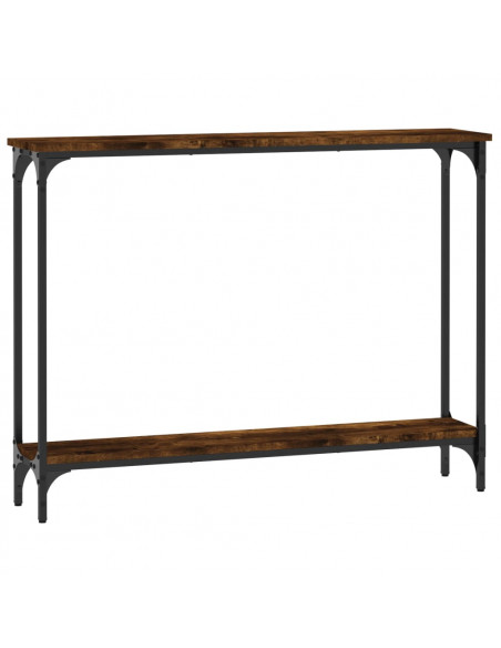 Tavolino Consolle Rovere Fumo 100x22,5x75cm Legno Multistrato