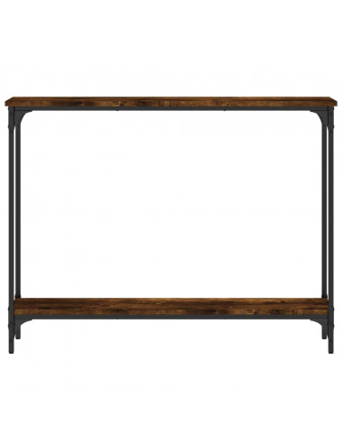 Tavolino Consolle Rovere Fumo 100x22,5x75cm Legno Multistrato