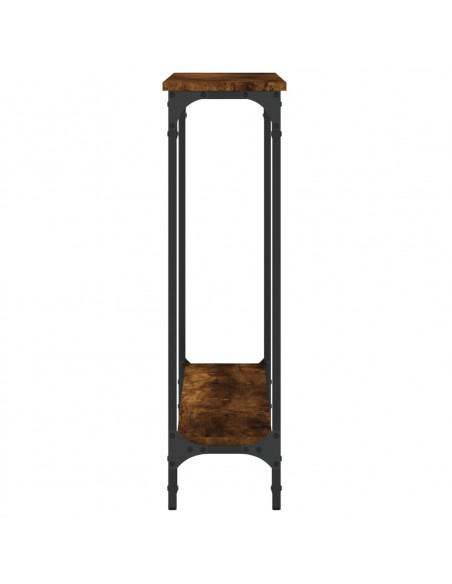 Tavolino Consolle Rovere Fumo 100x22,5x75cm Legno Multistrato