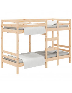 Letto a Castello 75x190 cm in Legno Massello di Pino 2