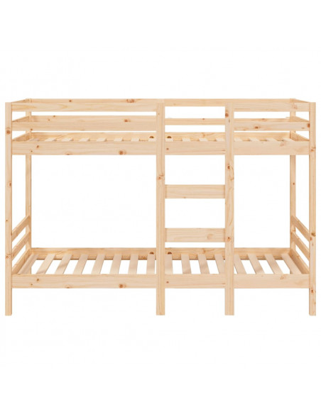 Letto a Castello 75x190 cm in Legno Massello di Pino