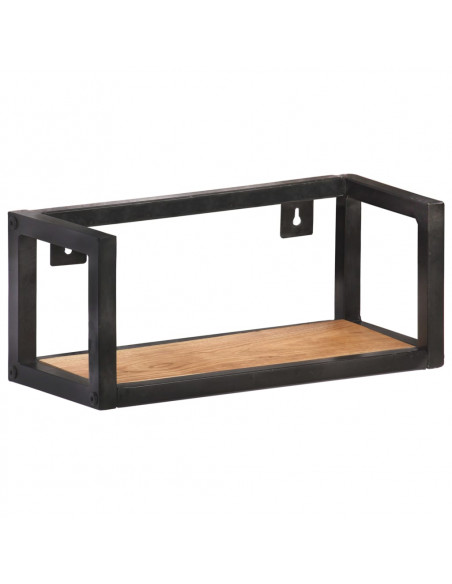 Mensole a Muro 2 pz 40 cm in Legno Massello di Acacia