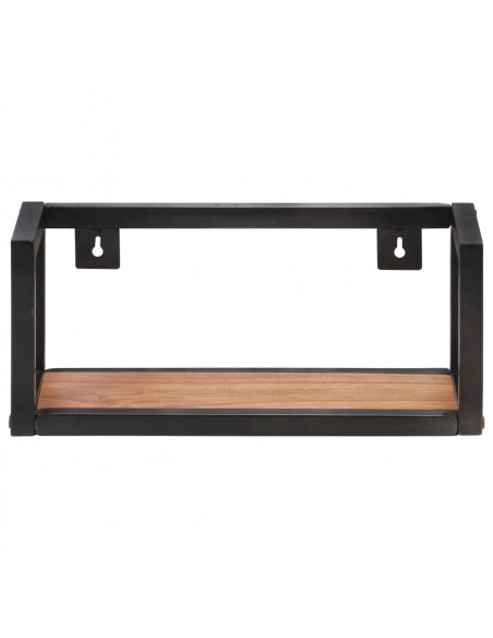 Mensole a Muro 2 pz 40 cm in Legno Massello di Acacia
