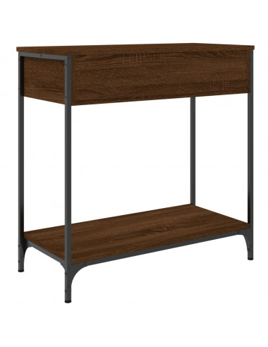 Tavolino Consolle Rovere Marrone 75x34,5x75cm Legno Multistrato