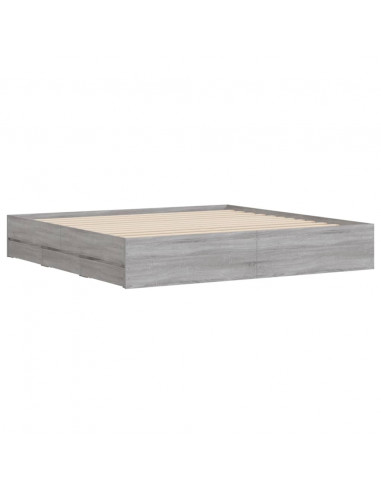 Giroletto Cassetti Grigio Sonoma 180x200 cm Legno Multistrato