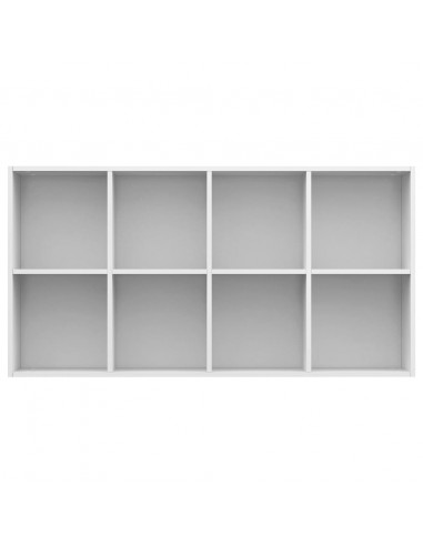 Libreria/Credenza Bianco Lucido 66x30x130 cm Legno Multistrato