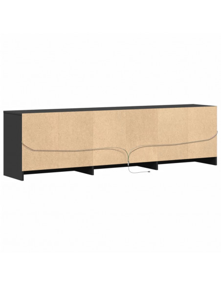 Mobile Porta TV con LED Nero 180x34x50cm in Truciolato