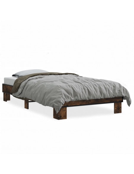 Giroletto Rovere Fumo 90x200 cm in Legno Multistrato e Metallo