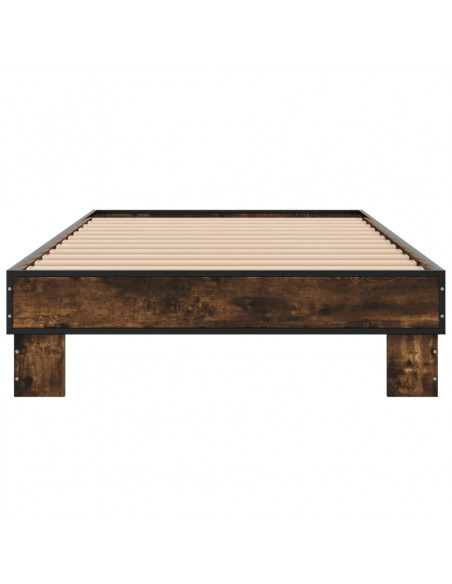 Giroletto Rovere Fumo 90x200 cm in Legno Multistrato e Metallo