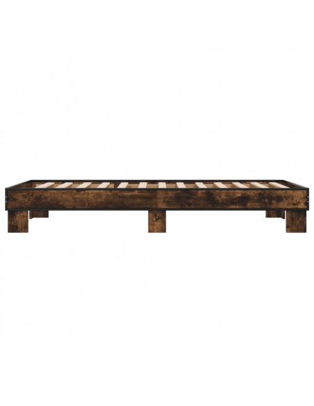 Giroletto Rovere Fumo 90x200 cm in Legno Multistrato e Metallo