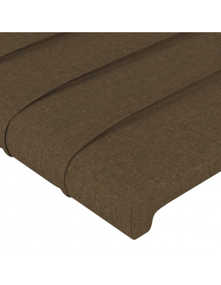 Giroletto con Testiera Marrone Scuro 120x200 cm in Tessuto