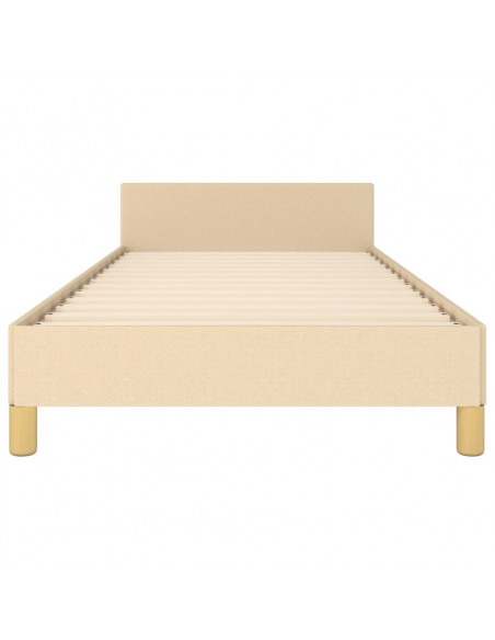 Giroletto con Testiera Crema 80x200 cm in Tessuto