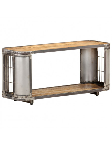 Mobile Porta TV 90x30x40 cm in Legno Massello di Mango
