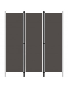 Paravento a 3 Pannelli Antracite 150x180 cm 2