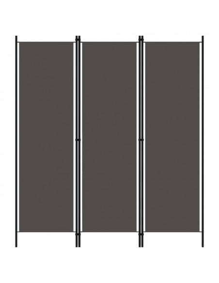Paravento a 3 Pannelli Antracite 150x180 cm