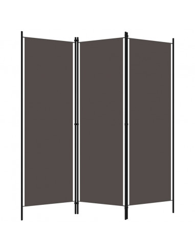 Paravento a 3 Pannelli Antracite 150x180 cm