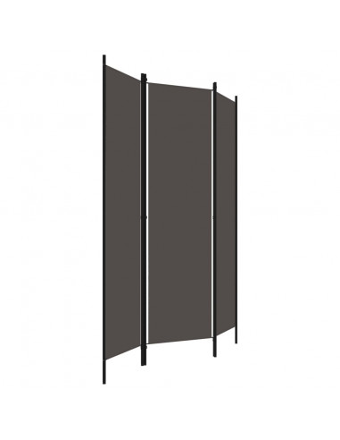 Paravento a 3 Pannelli Antracite 150x180 cm