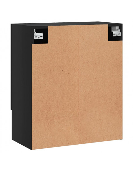 Armadietto a Muro Nero 60x31x70 cm in Legno Multistrato
