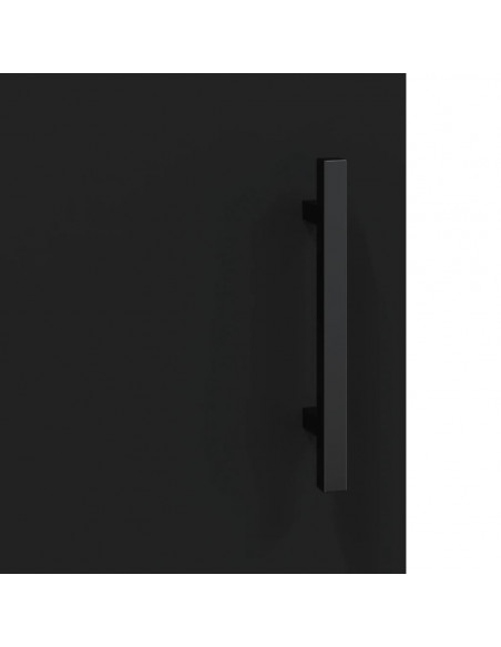 Armadietto a Muro Nero 60x31x70 cm in Legno Multistrato
