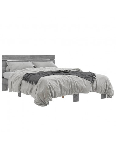 Giroletto Grigio Sonoma 140x200 cm in Legno Multistrato Metallo