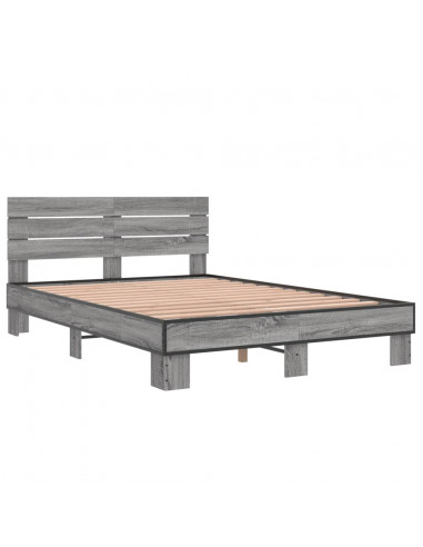 Giroletto Grigio Sonoma 140x200 cm in Legno Multistrato Metallo