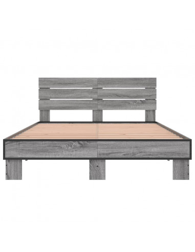 Giroletto Grigio Sonoma 140x200 cm in Legno Multistrato Metallo