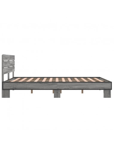 Giroletto Grigio Sonoma 140x200 cm in Legno Multistrato Metallo