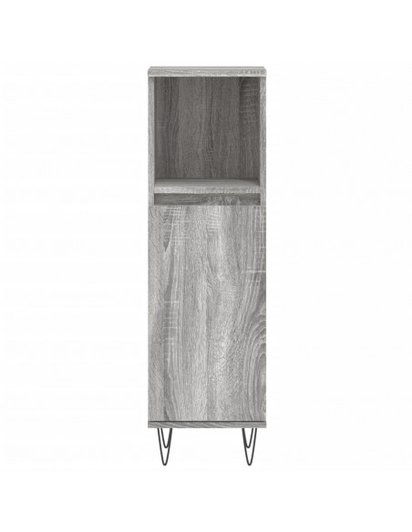 Set Mobili da Bagno 3 pz Grigio Sonoma in Legno Multistrato
