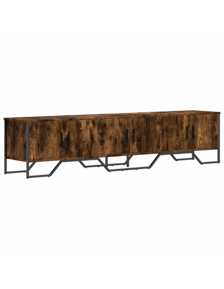 Mobile Porta TV Rovere Fumo 180x34x41 cm in Legno Multistrato
