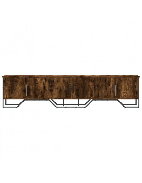 Mobile Porta TV Rovere Fumo 180x34x41 cm in Legno Multistrato