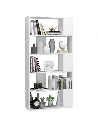 Libreria/Divisorio Bianco Lucido 80x24x159 cm