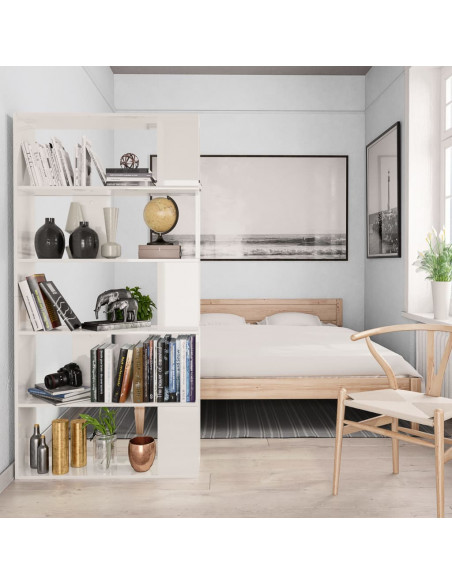 Libreria/Divisorio Bianco Lucido 80x24x159 cm
