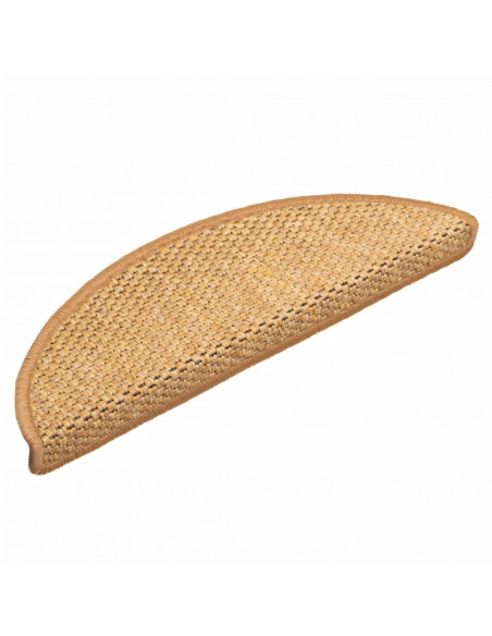 Tappeti Autoadesivi Scale Aspetto Sisal 15 pz 56x17x3 cm