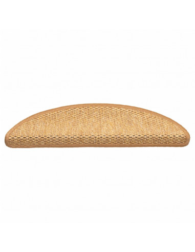 Tappeti Autoadesivi Scale Aspetto Sisal 15 pz 56x17x3 cm