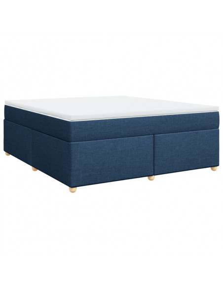 Giroletto a Molle con Materasso Blu 180x200 cm in Tessuto