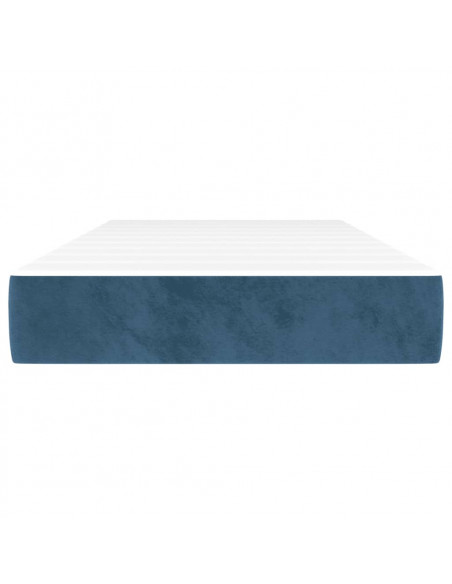 Materasso a Molle Blu Scuro 80x220x20 cm in Velluto