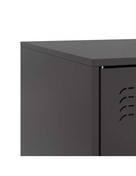 Mobili TV 2 pz Neri 67x39x44 cm in Acciaio