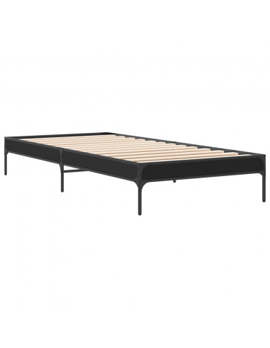 Giroletto Nero 100x200 cm in Legno Multistrato e Metallo