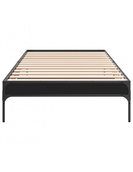 Giroletto Nero 100x200 cm in Legno Multistrato e Metallo