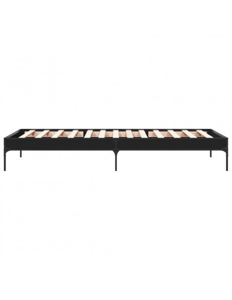 Giroletto Nero 100x200 cm in Legno Multistrato e Metallo