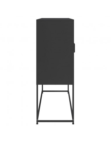 Credenza Nera 100,5x39x107 cm in Acciaio