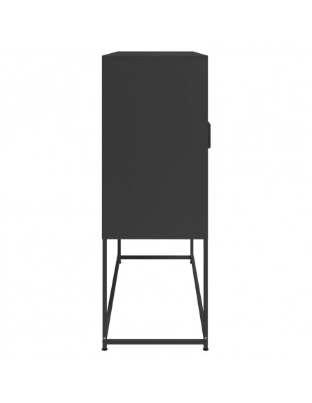 Credenza Nera 100,5x39x107 cm in Acciaio