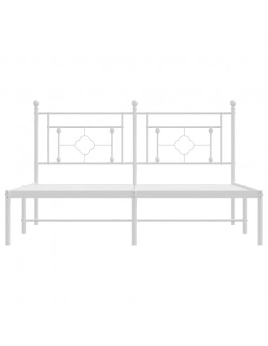 Giroletto con Testiera Metallo Bianco 150x200 cm