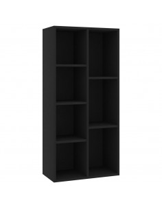 Libreria Nera 50x25x106 cm in Legno Multistrato 2